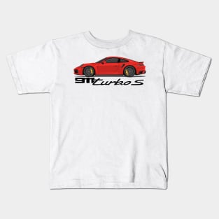 supercar 911 turbo s 992 red Kids T-Shirt